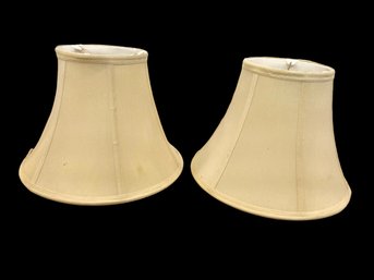 Matching Pair Of Vintage Lamp Shades Smooth