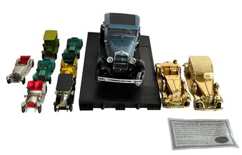 Collection Of Vintage Models Of Antique Automobiles