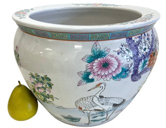 Large Vintage Chinese Porcelain Jardeniere Planter