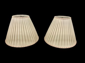 Matching Pair Of Lamp Shades  Pleated