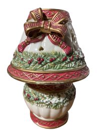 Holly Berry Ceramic Christmas Candle Holder