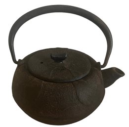 Vintage Nambu Leaf Cast Iron Japanese Teapot