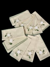 10 Pretty Little Appliqud Napkins