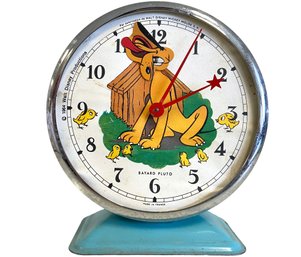 Vintage 1964 Walt Disney Productions 'Bayard Pluto' Alarm Clock