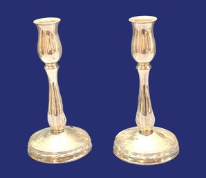 Pair Of Towle Sterling Silver Candle Holders