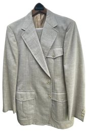 Vintage 1970 Mens Linen Suit