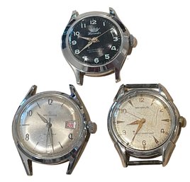 Three Vintage Watches -Benrus, Helbros, Harvester