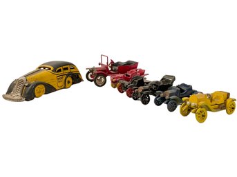 Antique Toy Tricky Taxi By Marx & Other Vintage Metal Toy Cars