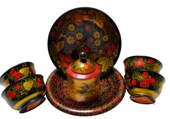 Collection Of Vintage Russian Lacquerware