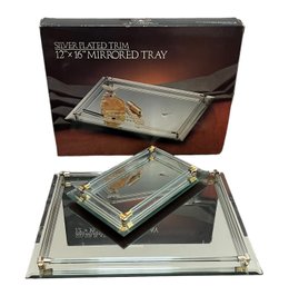 Boxed Set Of Silver Plate Vanity Mirrors