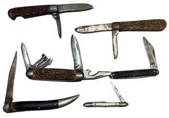 Six Vintage Pocket Knives