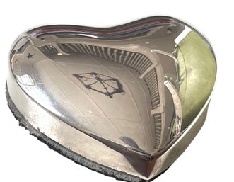 Silver Plate Heart Paperweight
