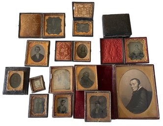 Antique Leather Cased Ambrotype And Daguerrotype Photographs (H)