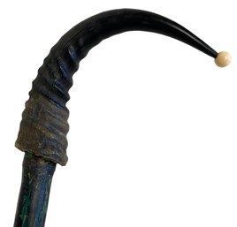 Primitive Horn Handled Walking Stick Cane (E)