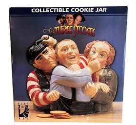 Vintage Three Stooges Cookie Jar By Treasure Craft (b-31) New In Box