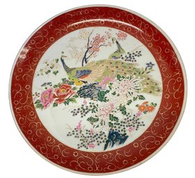Vintage Japanese Satsuma Peacock Plate
