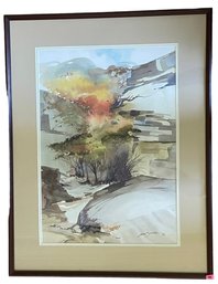Signed Watercolor By James Schnirel (M)