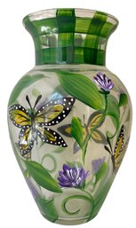 Tracy Porter Hand Painted Butterfly Vase