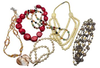 Mixed Materials Neckpieces - Includes Erica Zap - 6 Pieces