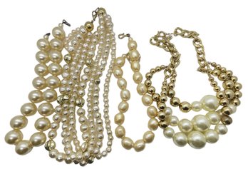 Pearl Neckpiece Big And Bold Collection A - 4 Pieces