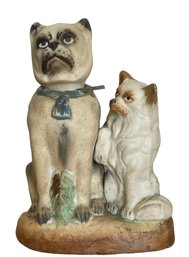 Antique Bisque Porcelain Nodder 'Two Dogs' (Y)