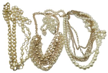 Pearl Neckpiece Collection C - Includes Bracelet - 6 Pieces