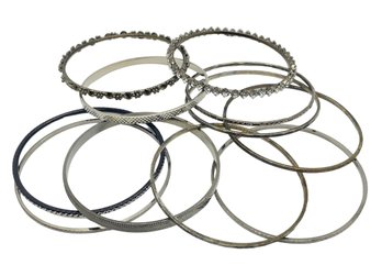 Set Of 11 Costume Bangle Bracelets - Set C