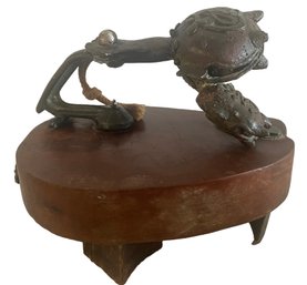 Unusual Antique Japanese Crab Bell