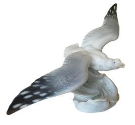 Vintage East German Fine Porcelain Goose In Flight Figurine