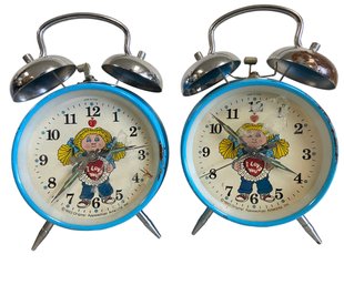 Two Vintage 'Cabbage Patch Kids' Alarm Clocks
