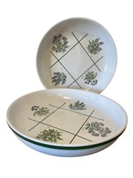 Pair Of BIA Cordon Bleu Assorted Herb Themed Serving Bowls
