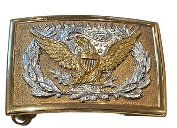 Vintage Gold & Silver Tone Eagle Belt Buckle