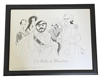 Hirschfeld Opera Print 'Un Ballo In Maschera' (X)