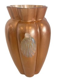 Copper Colored Art Glass Vase