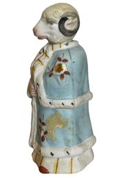 Antique Bisque Porcelain Nodder 'Lady Ram Head In Dress' (ZA)