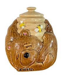 Vintage Sleeping Bear With Honey Pot Cookie Jar (S)
