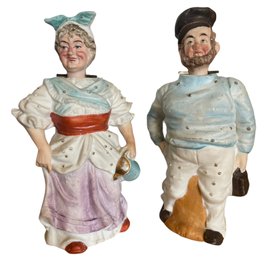 Antique Bisque Porcelain Nodder 'Working Class Couple' (ZC)