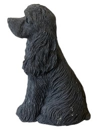 Vintage Black Handcast Cocker Spaniel Dog