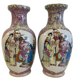 Pair Of Chinese Porcelain Vases 6' X 12'