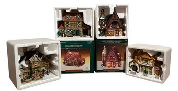 Collection Of Four Dickens Victorian Series Christmas Houses