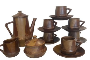 Fine Mid Century Stoneware Coffee Set