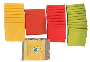 Over Thirty Vintage Irish Linen Solid Color Napkins
