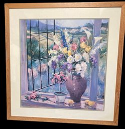 Allayn Stevens Nicely Framed Print Of Flowers In Vase
