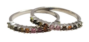 2 For The Price Of One! Sterling Silver .925 Gemstone Rings