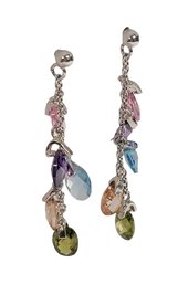 Sterling Silver Gemstone Dangle Earring (Matches Necklace)