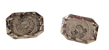 Sterling Silver Cuff Links With MAYAN CALENDER