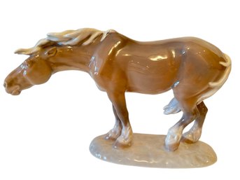 Beautiful Royal Copenhagen Horse Figurine Marked 1362
