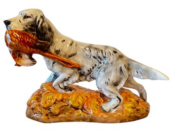 Large Royal Doulton English Setter With Pheasant Figurine Marked 111 / 2529