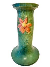 Roseville Art Pottery Jardinire Pedestal Base In The  Clematis Pattern, Measures 16 3/4' Tall
