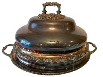Large SilverPlate Meat Dome With Under Tray